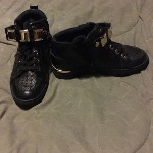 Aldo Black and Gold Women's Sneakers